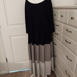 💗Woman Within Colorblock Maxi Dress, EXC 1X, Must See💗